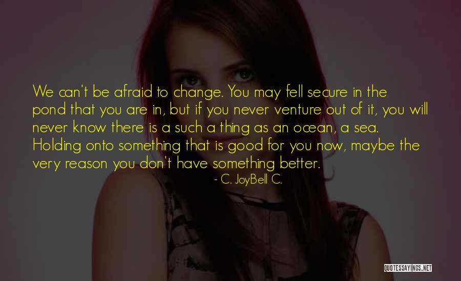 Never Be Afraid Of Change Quotes By C. JoyBell C.