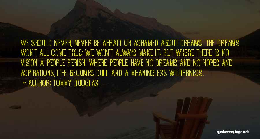 Never Be Afraid To Dream Quotes By Tommy Douglas