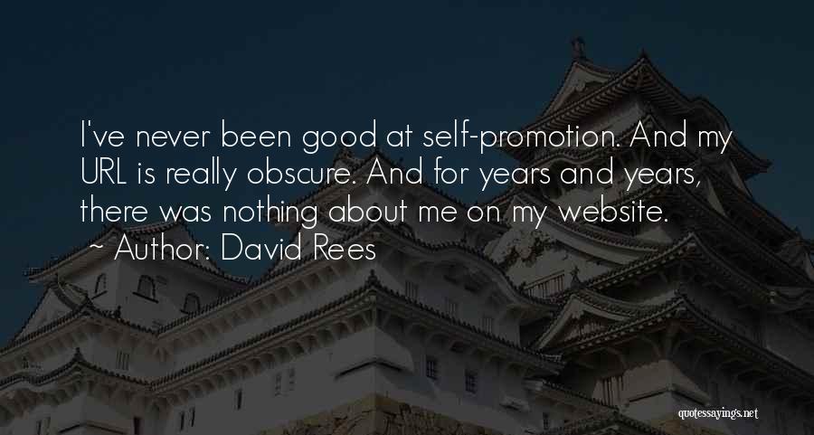 Never Been There For Me Quotes By David Rees