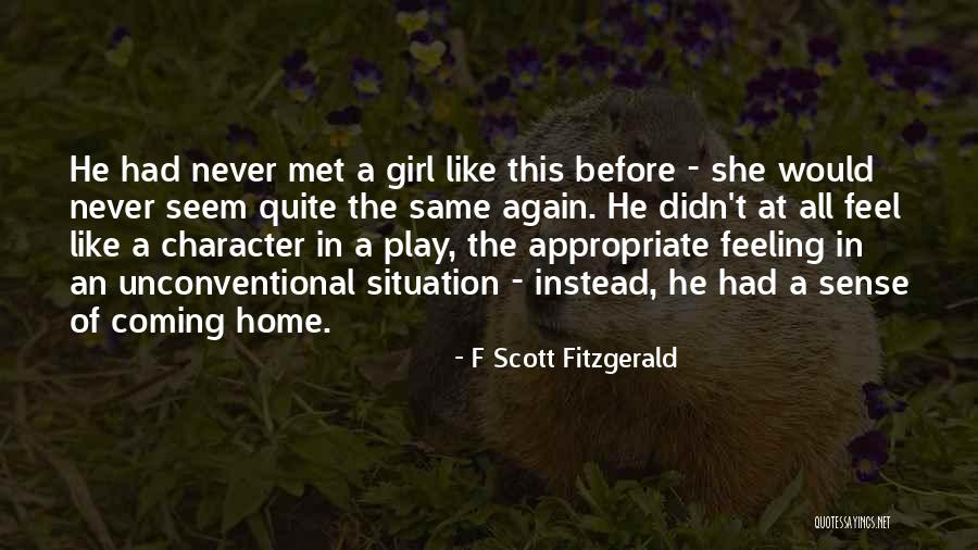 Never Coming Home Quotes By F Scott Fitzgerald
