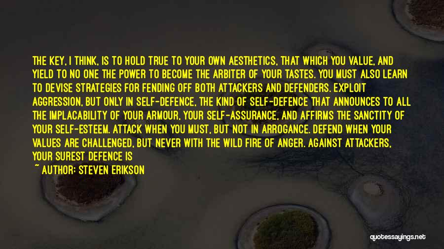 Never Defend Yourself Quotes By Steven Erikson