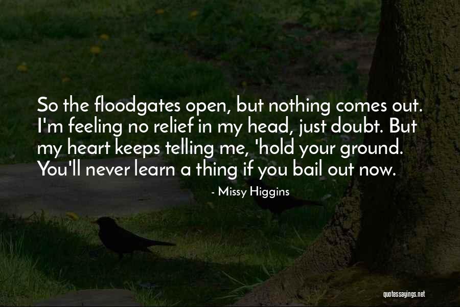 Never Doubt My Feelings You Quotes By Missy Higgins Never Doubt My Feelings You Quotes By Missy Higgins