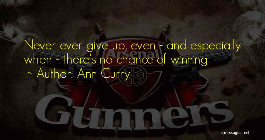 Never Ever Giving Up Quotes By Ann Curry