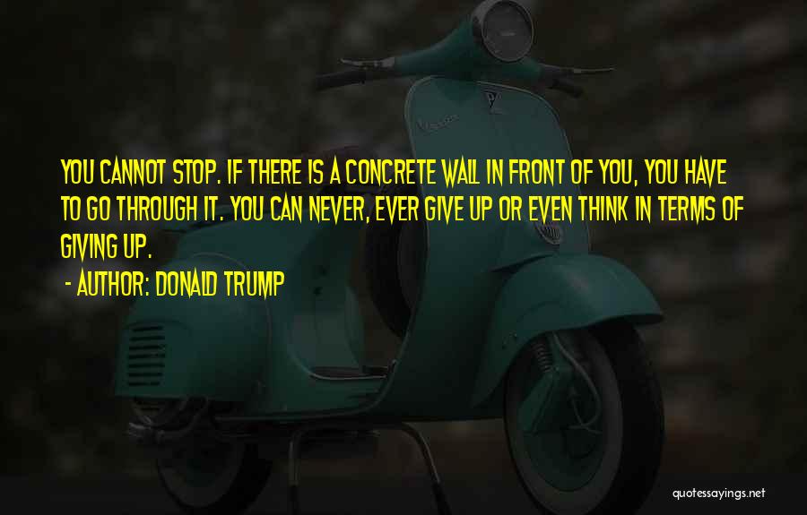 Never Ever Giving Up Quotes By Donald Trump