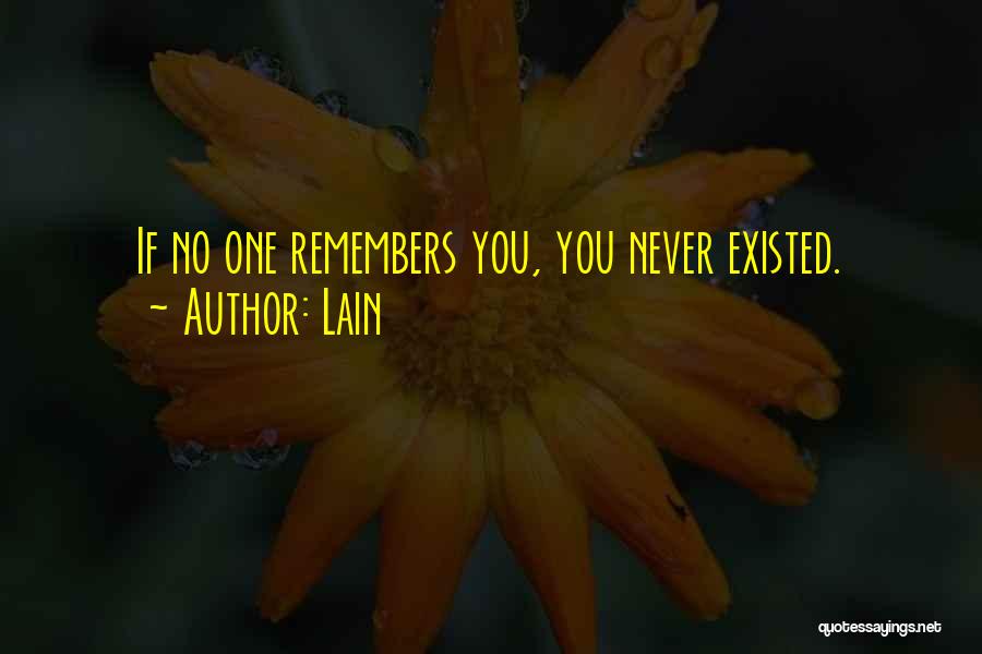 Never Existed Quotes By Lain