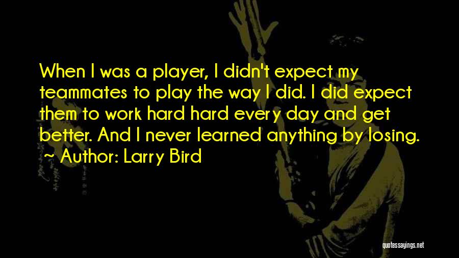 Never Expect Anything Quotes By Larry Bird