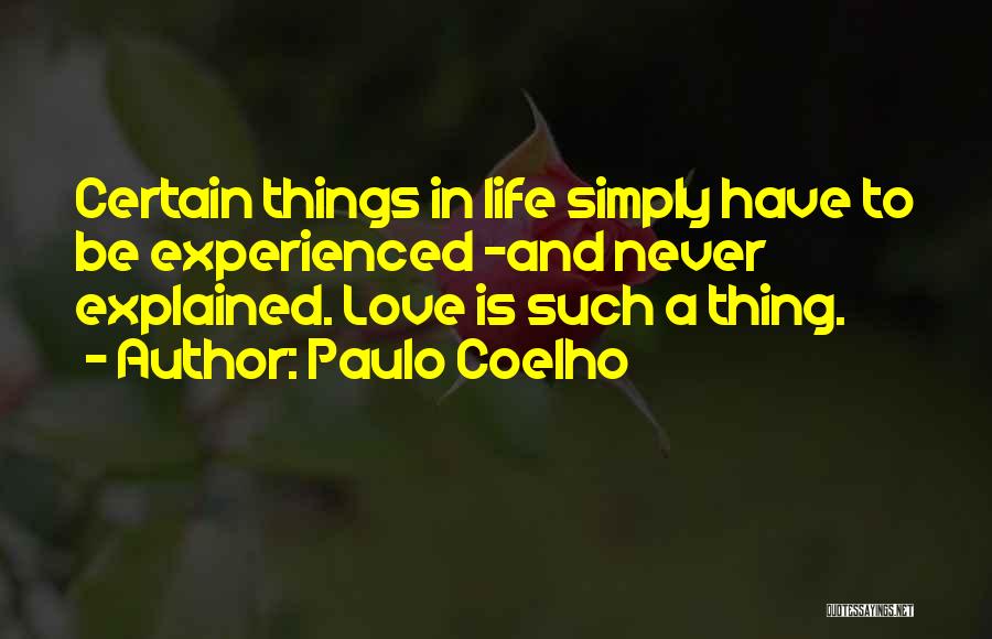 Never Experienced Love Quotes By Paulo Coelho