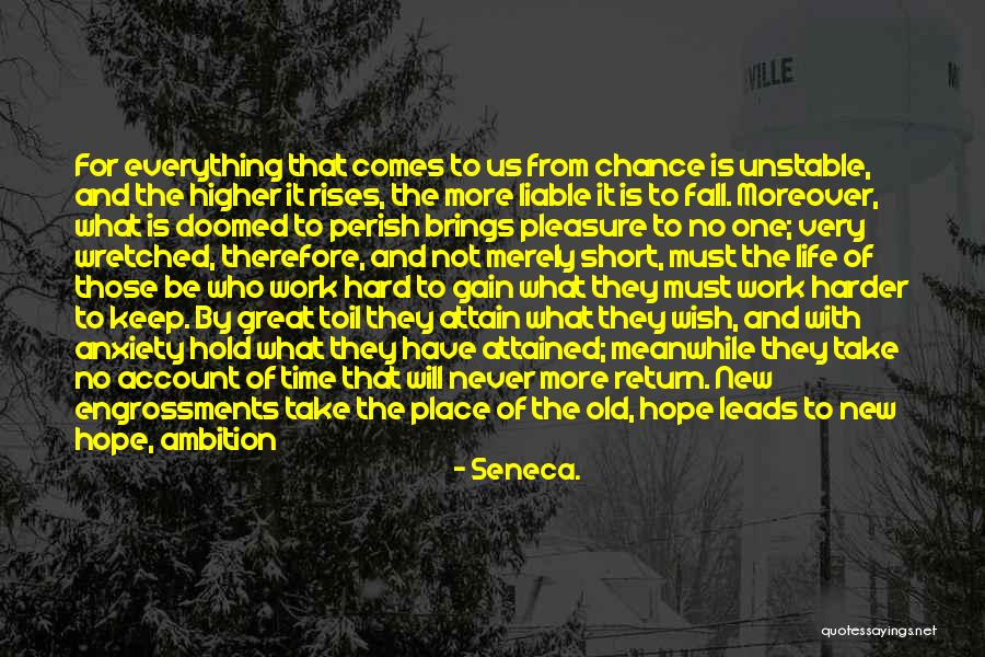 Never Fall Short Quotes By Seneca.