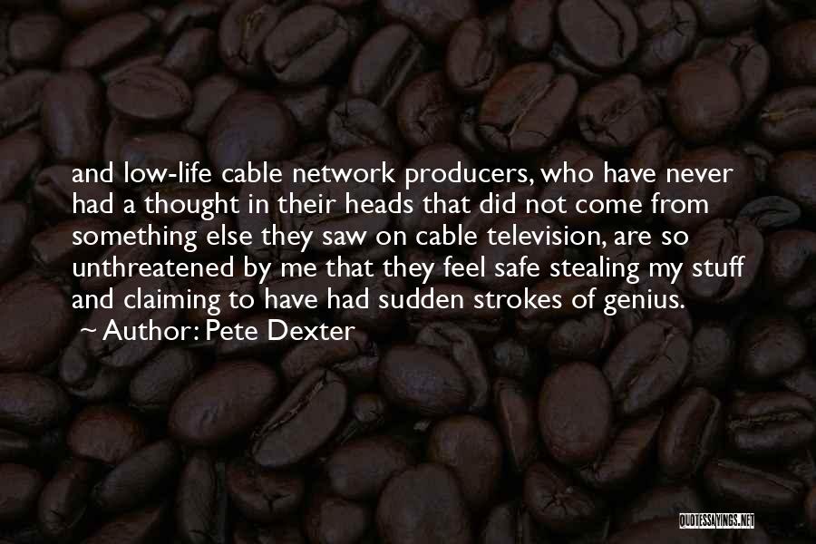Never Feel Low Quotes By Pete Dexter
