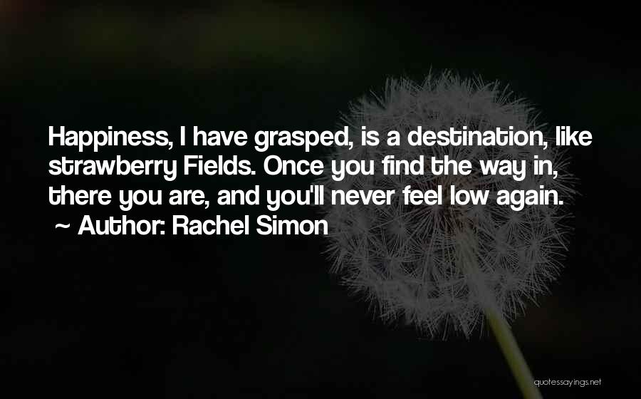 Never Feel Low Quotes By Rachel Simon