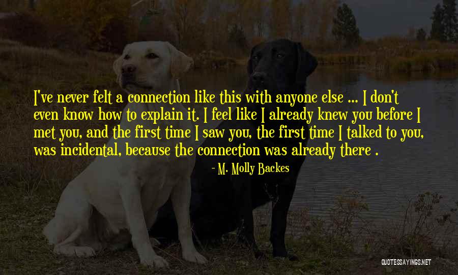 Never Felt Like This Before Quotes By M. Molly Backes