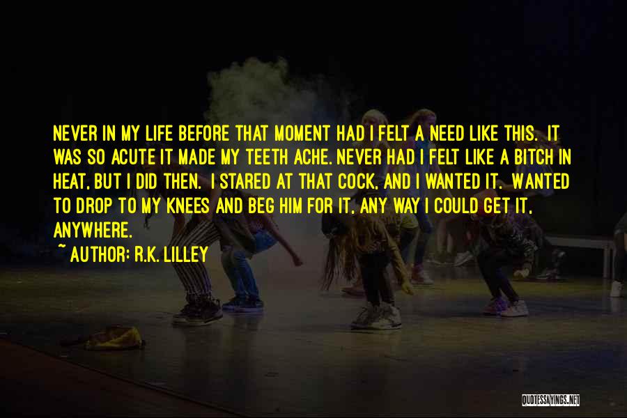 Never Felt Like This Before Quotes By R.K. Lilley