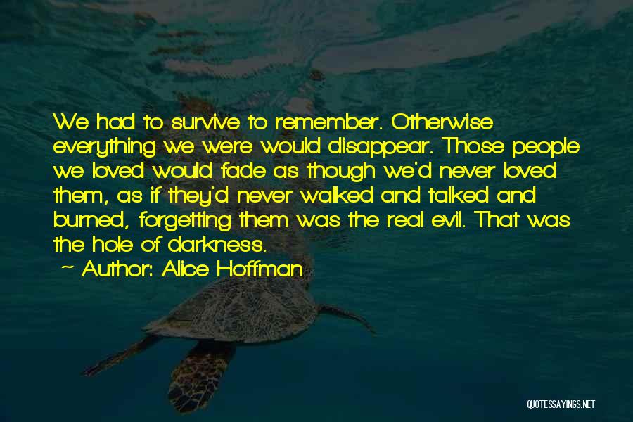 Never Forgetting Loved Ones Quotes By Alice Hoffman