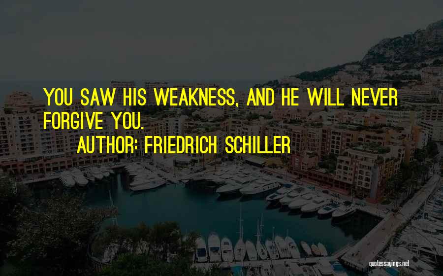 Never Forgiving Yourself Quotes By Friedrich Schiller