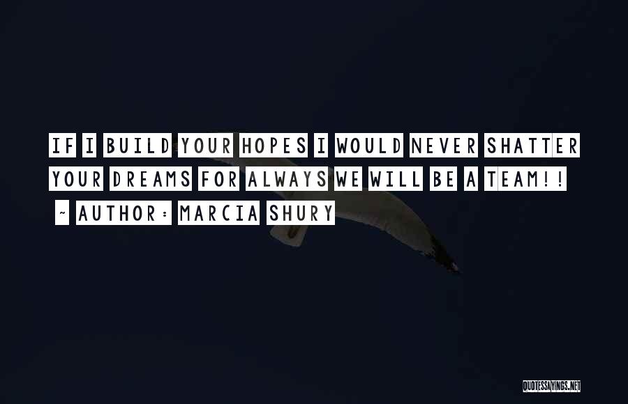 Never Get Hopes Up Quotes By Marcia Shury