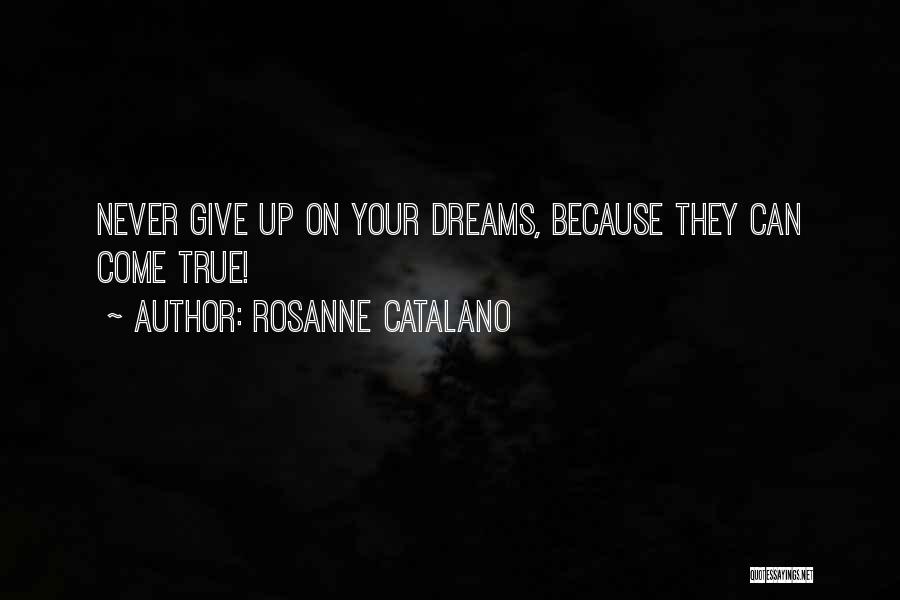 Never Give Up Because Quotes By Rosanne Catalano