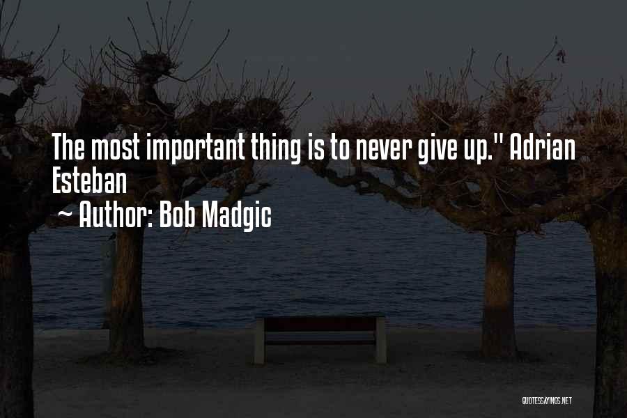 Never Give Up Hope Quotes By Bob Madgic