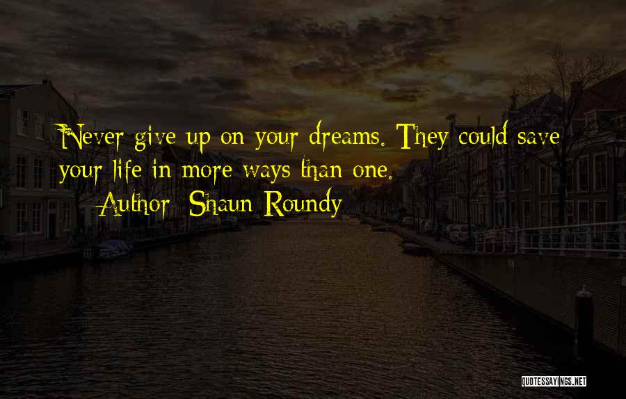 Never Give Up On Life Quotes By Shaun Roundy