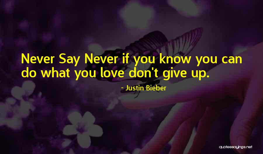 Never Give Up On Someone You Love Quotes By Justin Bieber