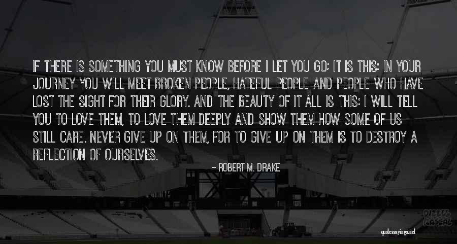 Never Give Up On Something You Love Quotes By Robert M. Drake