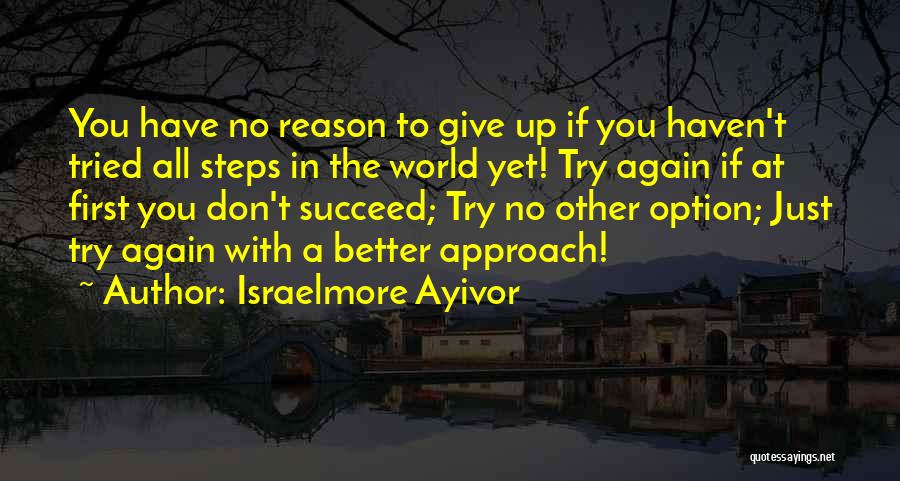 Never Give Up Until You Succeed Quotes By Israelmore Ayivor