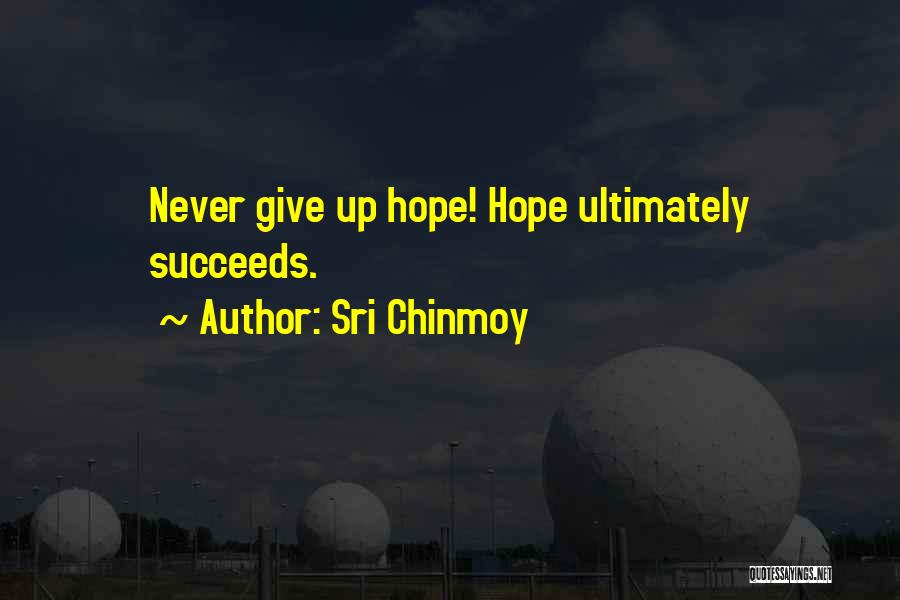 Never Give Up Until You Succeed Quotes By Sri Chinmoy