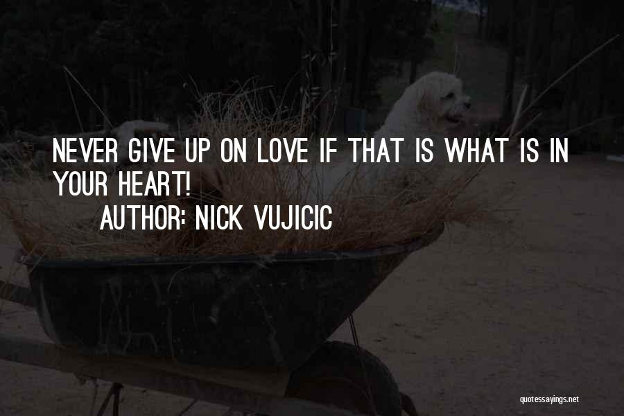 Never Give Your Heart Quotes By Nick Vujicic