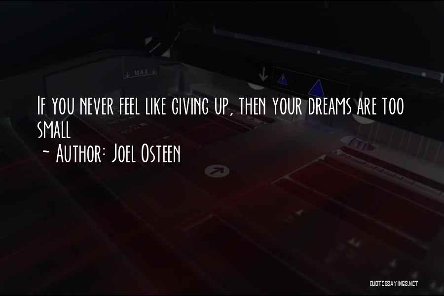 Never Giving Up On Your Dreams Quotes By Joel Osteen