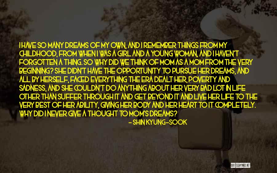 Never Giving Up On Your Dreams Quotes By Shin Kyung-sook Never Giving Up On Your Dreams Quotes By Shin Kyung-sook
