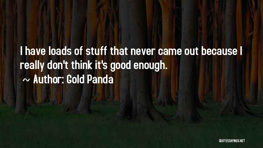 Never Good Enough Quotes By Gold Panda