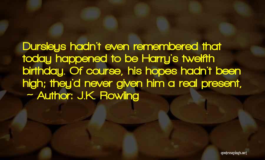 Never Have High Hopes Quotes By J.K. Rowling