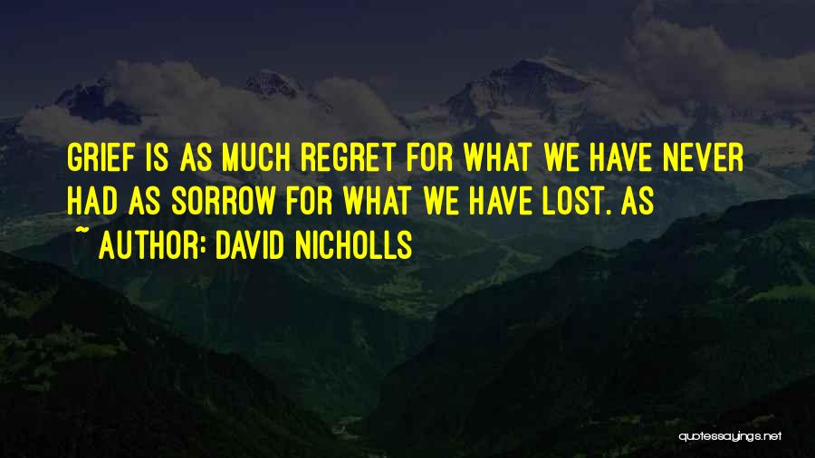 Never Have Regret Quotes By David Nicholls