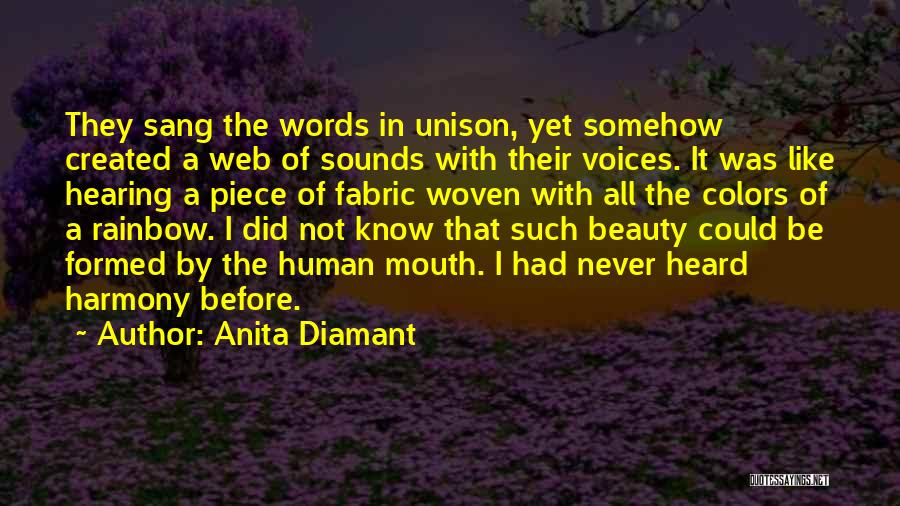 Never Heard Quotes By Anita Diamant