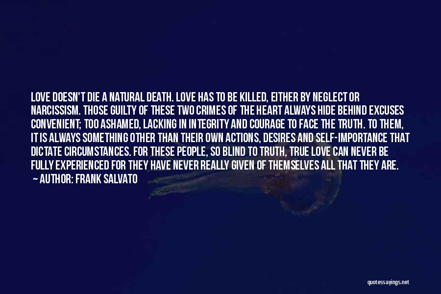 Never Hide Love Quotes By Frank Salvato