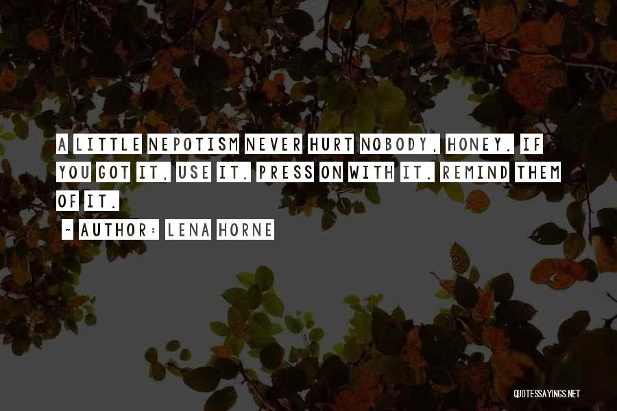 Never Hurt Nobody Quotes By Lena Horne