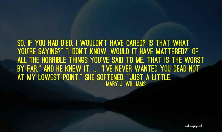 Never Knew What You Had Quotes By Mary J. Williams Never Knew What You Had Quotes By Mary J. Williams