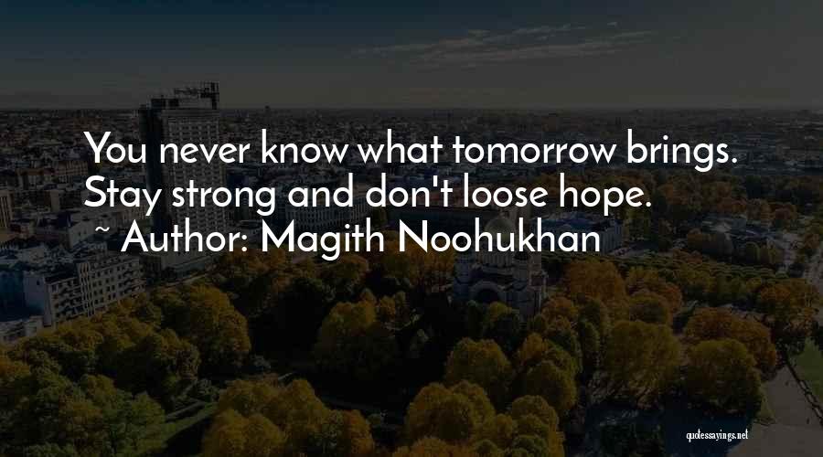 Never Know How Strong You Are Quotes By Magith Noohukhan