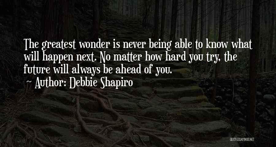 Never Know What Will Happen Quotes By Debbie Shapiro