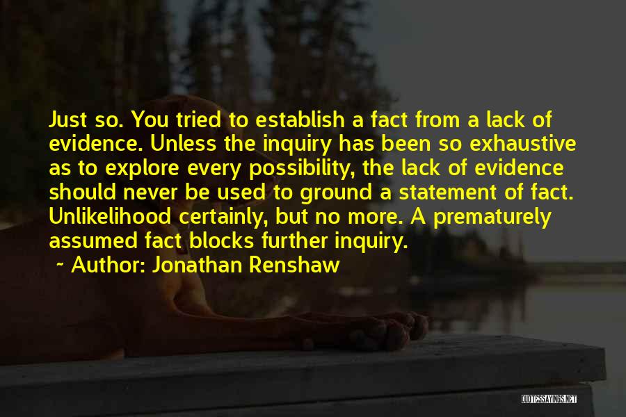 Never Lack Quotes By Jonathan Renshaw