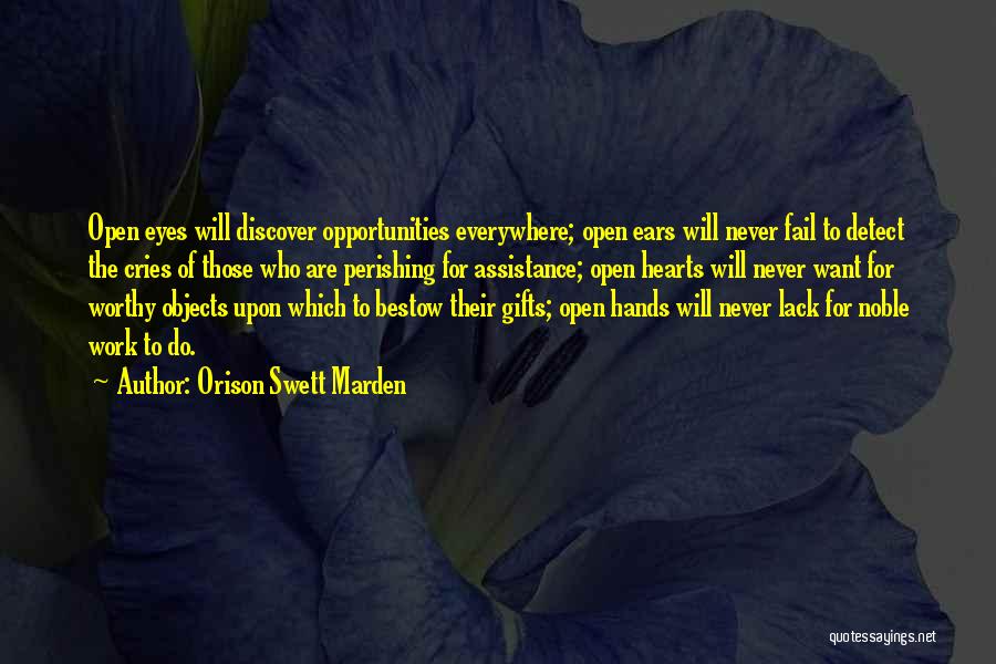 Never Lack Quotes By Orison Swett Marden