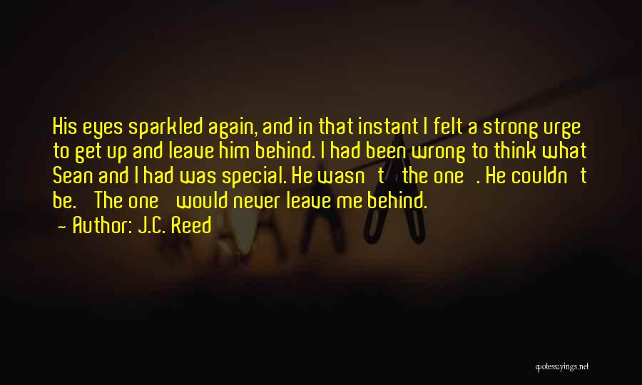 Never Leave Behind Quotes By J.C. Reed