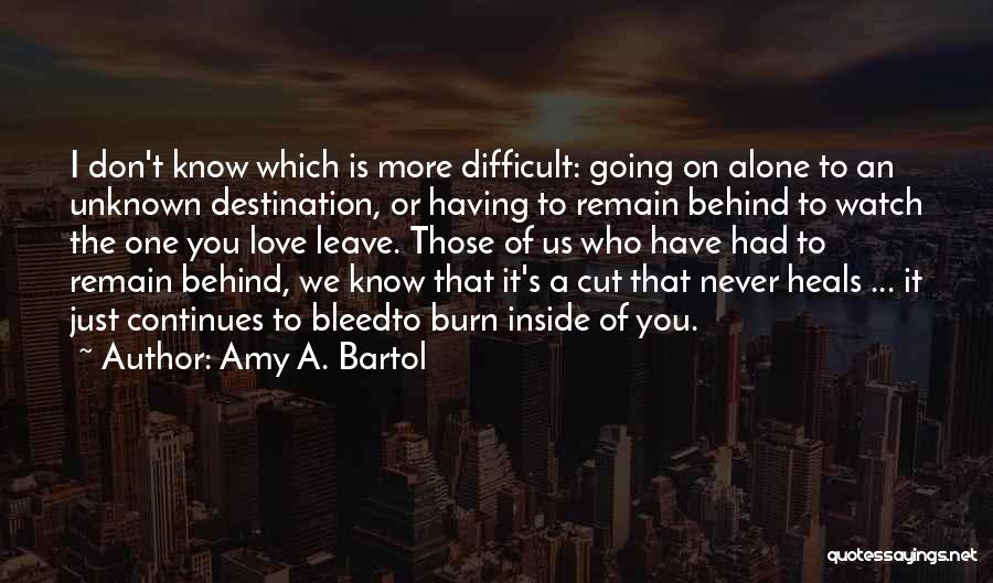 Never Leave You Alone Quotes By Amy A. Bartol