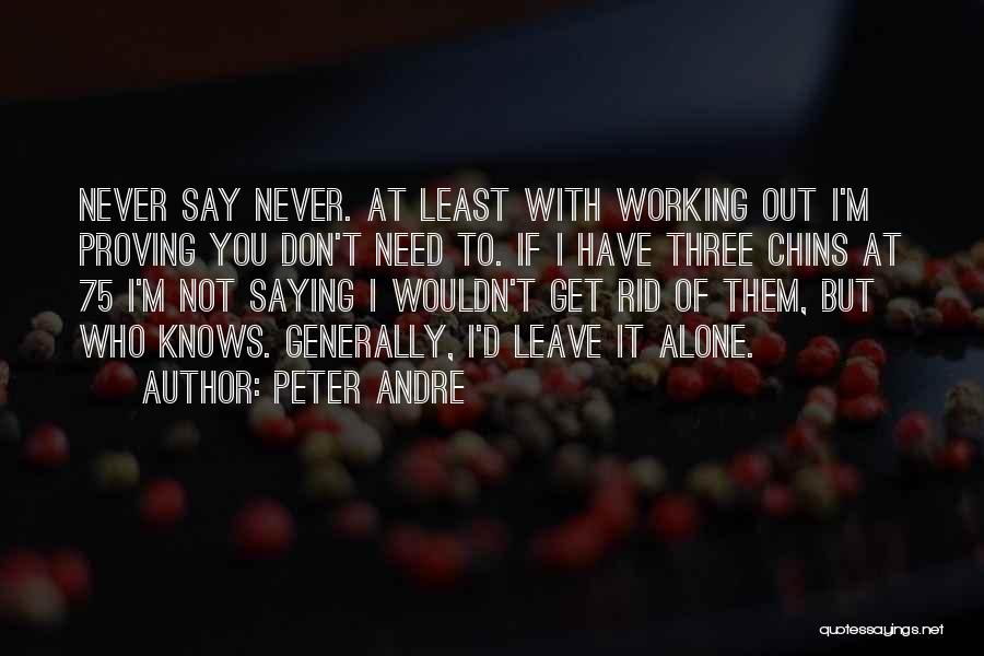 Never Leave You Alone Quotes By Peter Andre