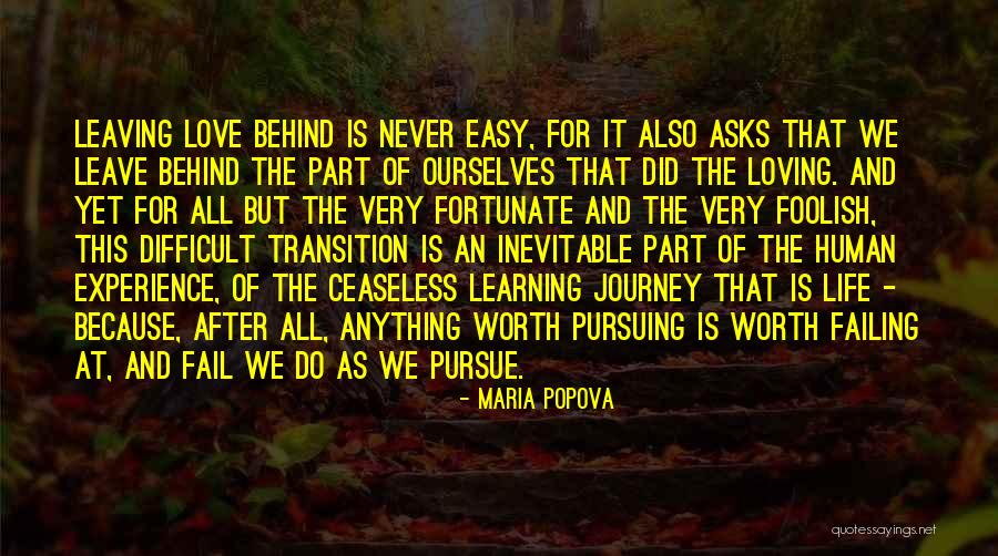 Never Leaving Love Quotes By Maria Popova