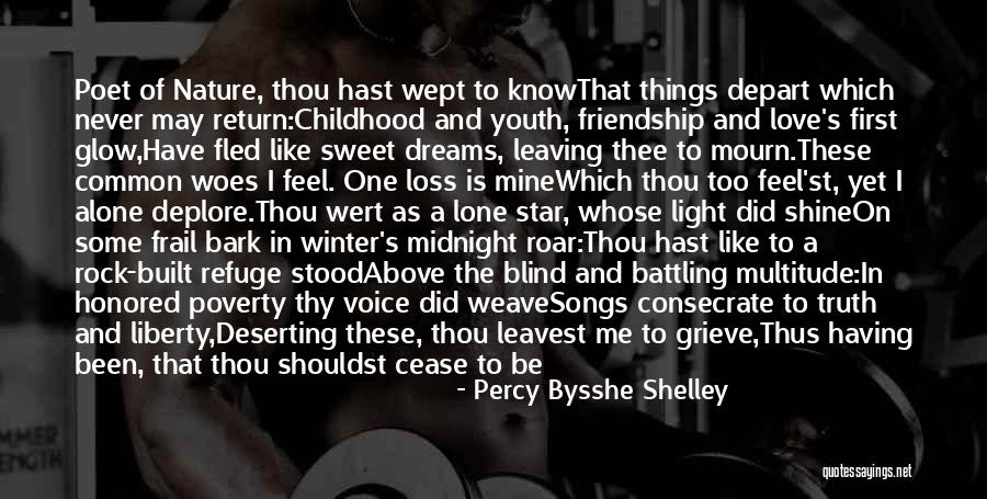 Never Leaving Love Quotes By Percy Bysshe Shelley