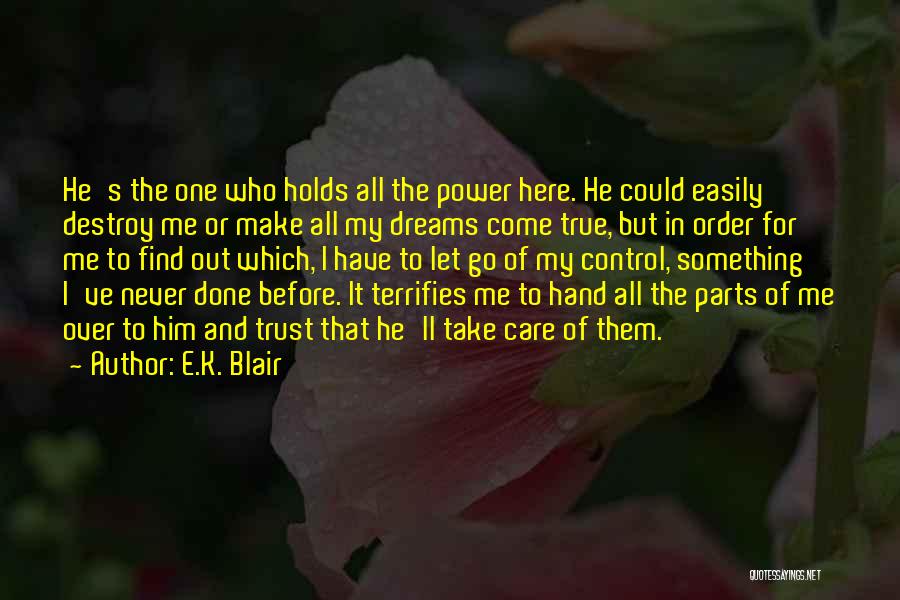 Never Let Go Of My Hand Quotes By E.K. Blair