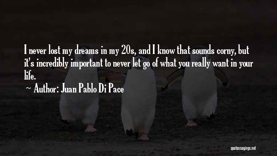 Never Let Go Of Your Dreams Quotes By Juan Pablo Di Pace