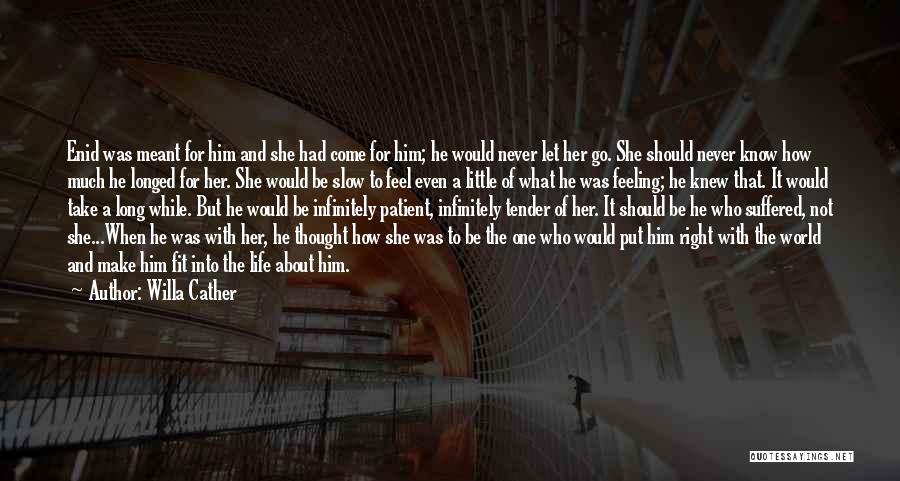 Never Let Him Go Quotes By Willa Cather