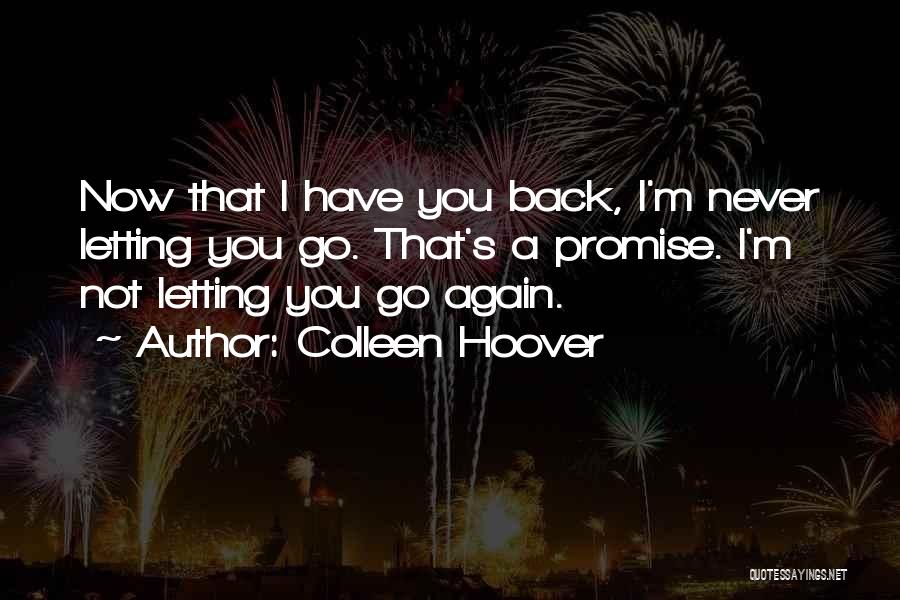 Never Letting Go Quotes By Colleen Hoover