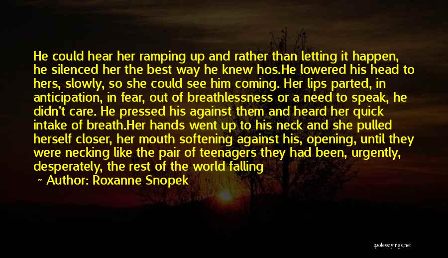 Never Letting Go Quotes By Roxanne Snopek